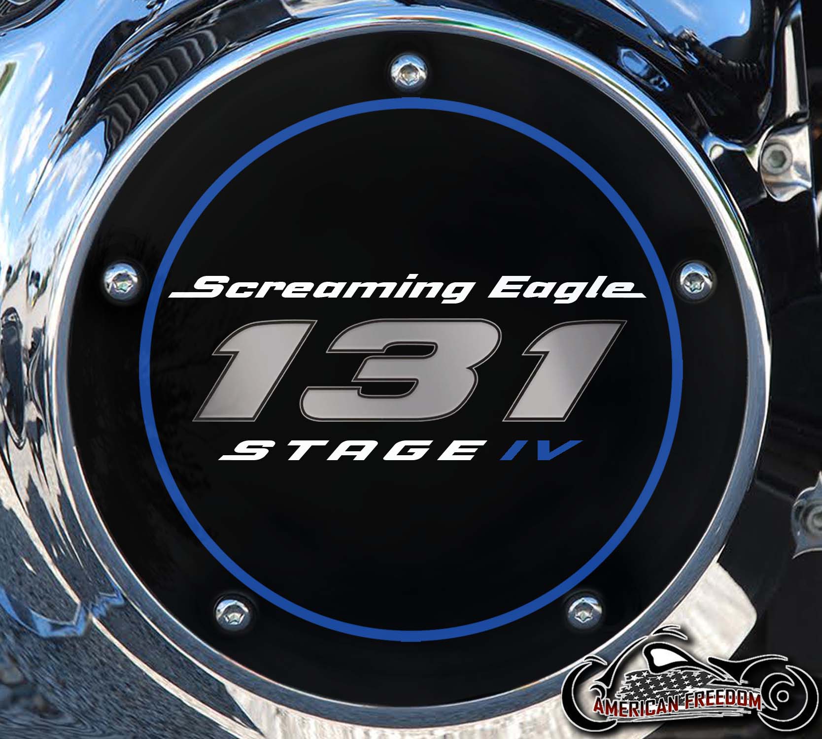 Screaming Eagle Stage IV 131 Derby cover "Blue"